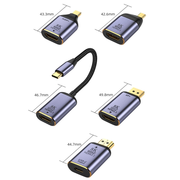 Type-C to HDMI/DP/Mini DP Converter, Style: