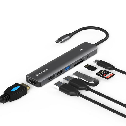 Blueendless Type-C+USB 3.0/2.0+HDMI4K HUB, Specification: