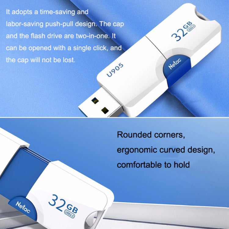 Netac U905 High Speed USB3.0 Retractable Car Music Computer USB Flash Drive