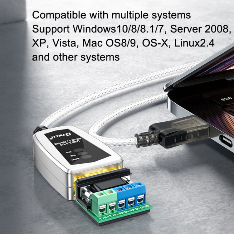 DTECH DT-5119 0.5m USB To RS485/422 Industrial Converter Serial Line Communication Adapter