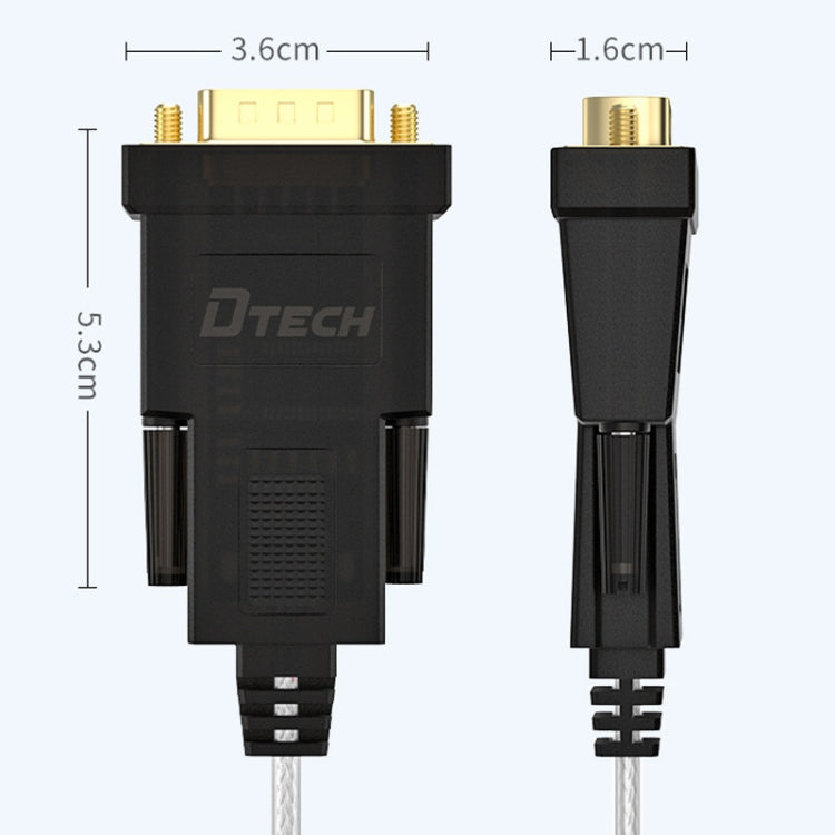 DTECH DT-5002A 1.8m USB To RS232 Serial Line DB9 Needle COM Port