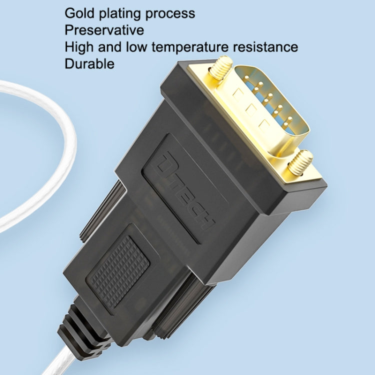 DTECH DT-5002A 1.8m USB To RS232 Serial Line DB9 Needle COM Port