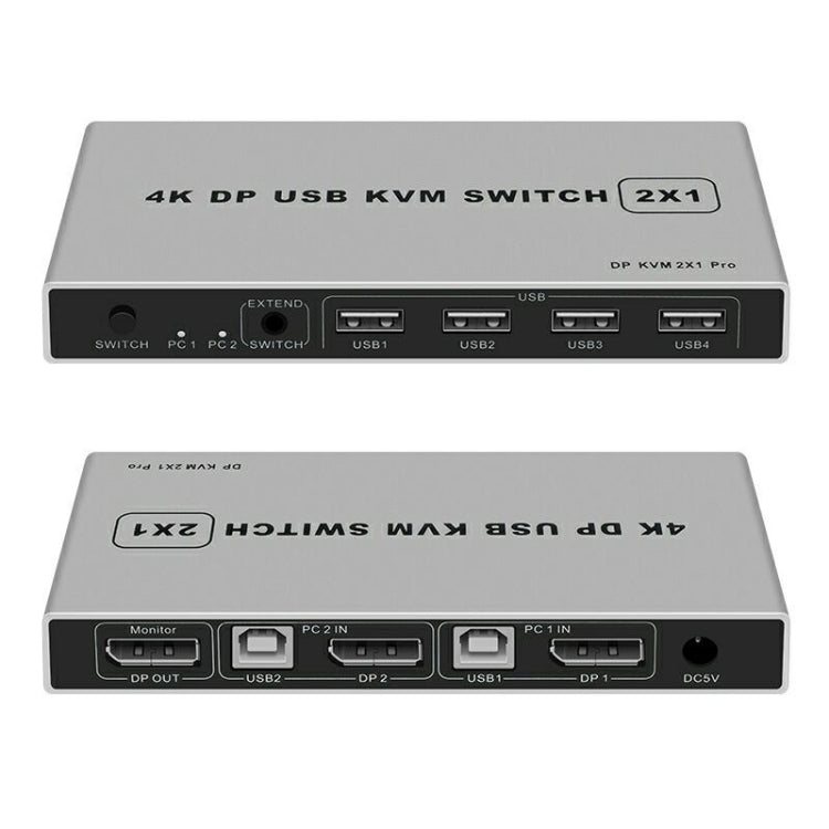 KYSW59 60HZ DP USB KVM Switch 2-in-1 Computer Sharing Device