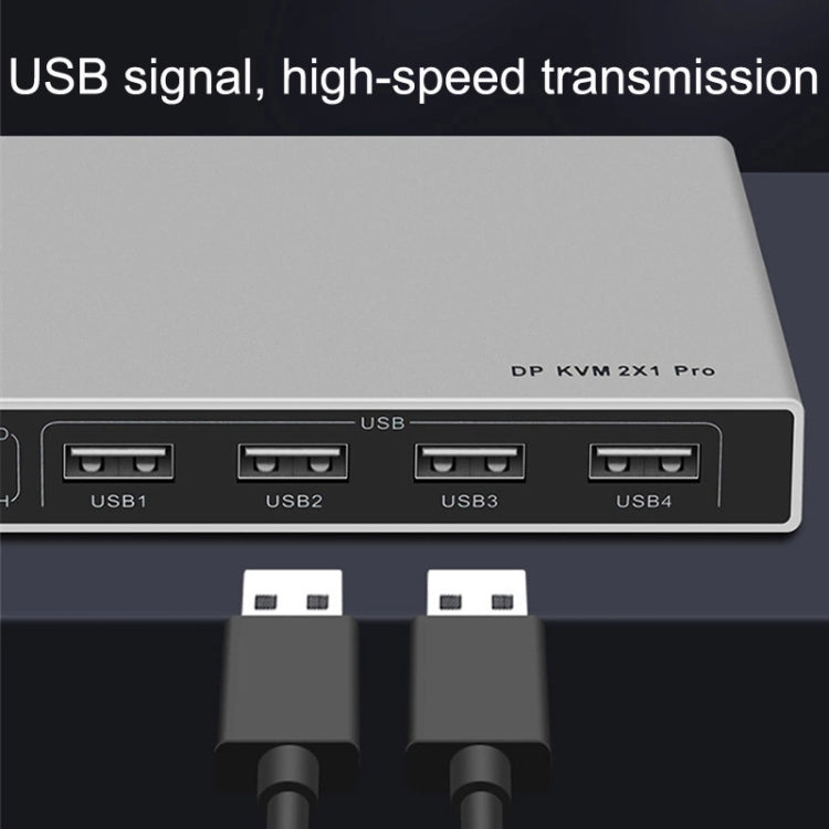 KYSW59 60HZ DP USB KVM Switch 2-in-1 Computer Sharing Device