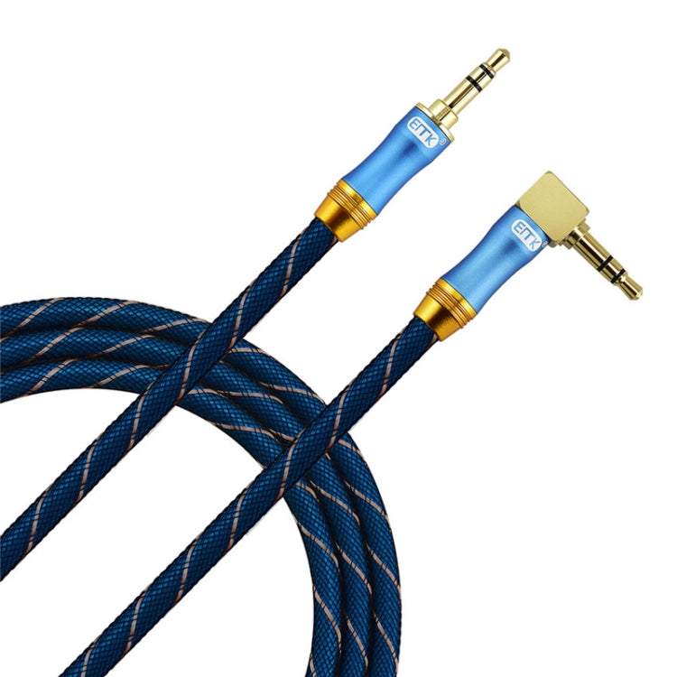 EMK 90-Degree Car 3.5mm Audio Cable Extension Cable, Cable Length: