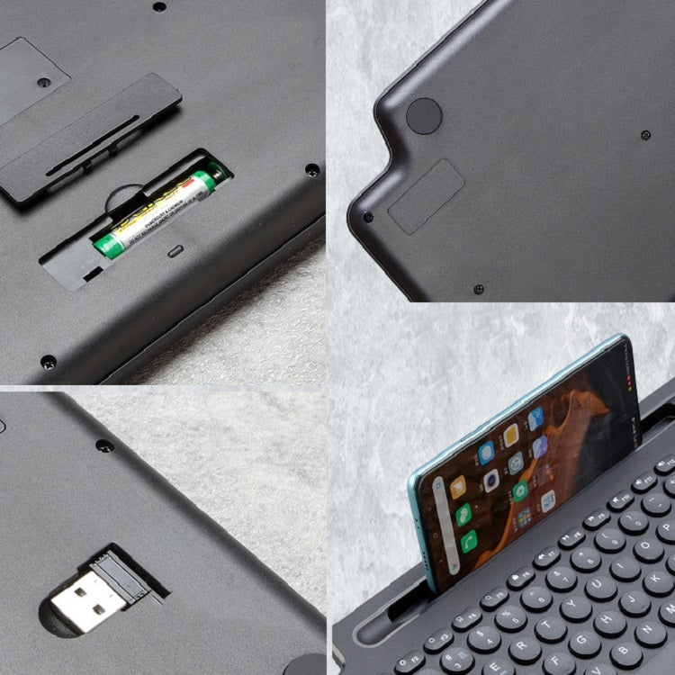 2.4G Bluetooth Wireless Keyboard With Card Slot Bracket