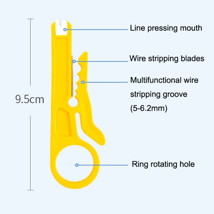 Rj45 8P Through-hole Connector Jacket Network Tool Wire Stripper Set