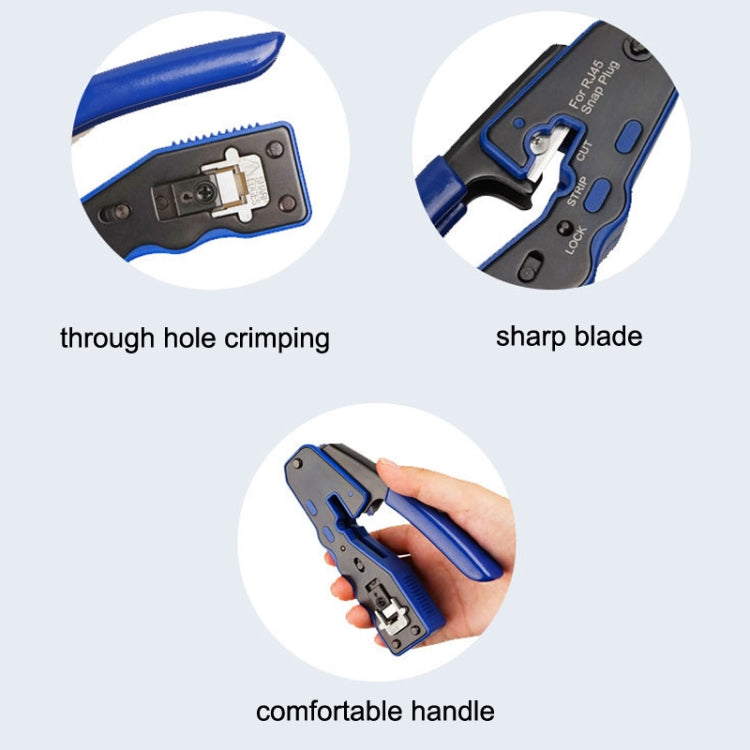 Rj45 8P Through-hole Connector Jacket Network Tool Wire Stripper Set