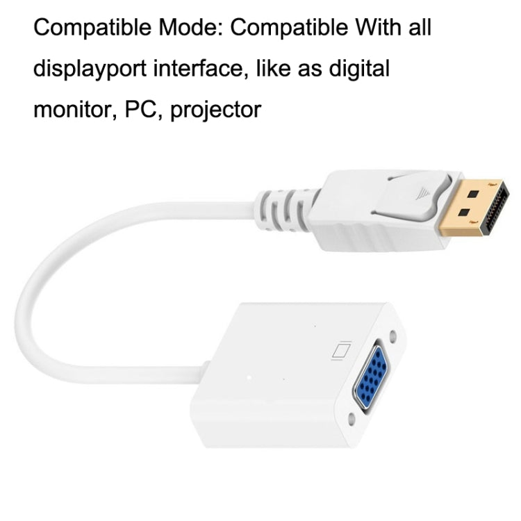 DP to VGA Adapter Wire Square Adapter, Cable Length: 15cm