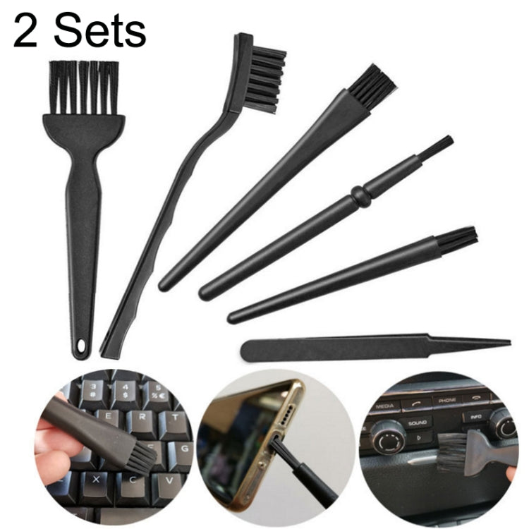 2 Sets Anti-static Brush Portable Handle Clean Keyboard Brush Kit