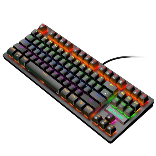 ZIYOULANG K2 87 Keys Office Laptop Punk Glowing Mechanical Wired Keyboard, Cable Length: 1.5m