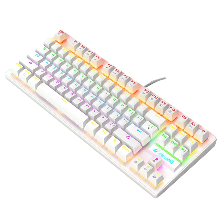 ZIYOULANG K2 87 Keys Office Laptop Punk Glowing Mechanical Wired Keyboard, Cable Length: 1.5m