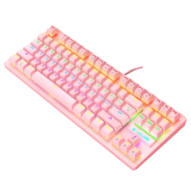 ZIYOULANG K2 87 Keys Office Laptop Punk Glowing Mechanical Wired Keyboard, Cable Length: 1.5m