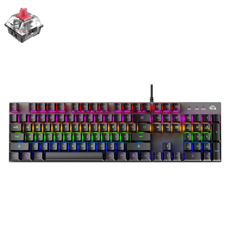 ZIYOU LANG K1 104 Keys Game Mixed Light Mechanical Wired Keyboard, Cable Length: 1.5m