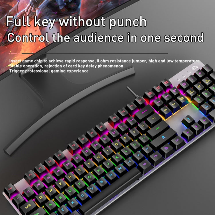 ZIYOU LANG K1 104 Keys Game Mixed Light Mechanical Wired Keyboard, Cable Length: 1.5m