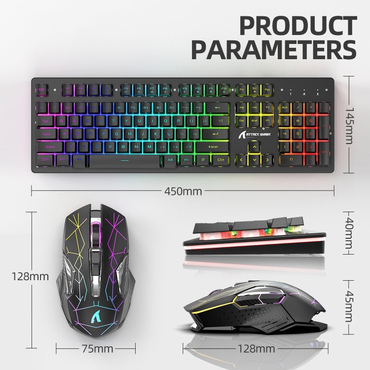 Attack Shark T3RGB RGB Luminous Wireless Keyboard And Mouse Set