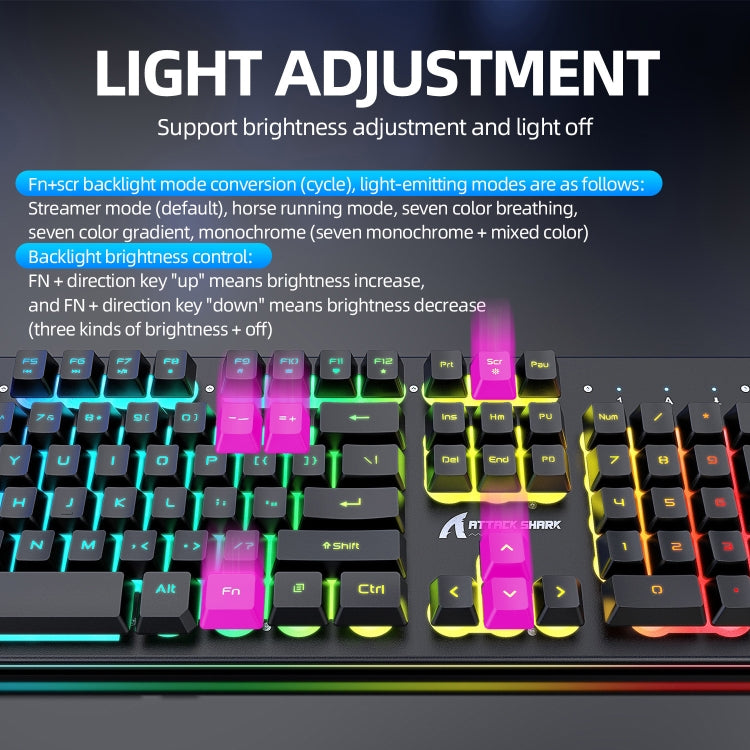 Attack Shark T3RGB RGB Luminous Wireless Keyboard And Mouse Set