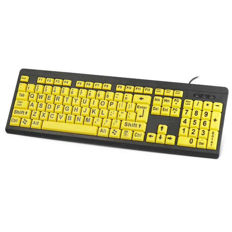 T801 104 Keys Special People Children Old Man Big Letters USB Wired Keyboard, Cable Length: 1.38m