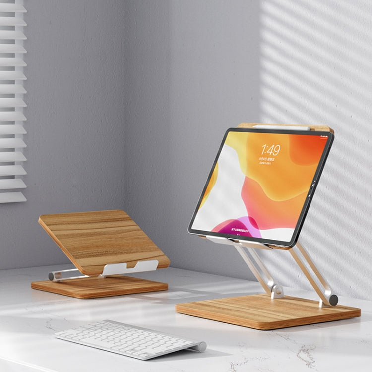 AP-2DP Desktop Liftable Wooden Tablet Laptop Support Stand