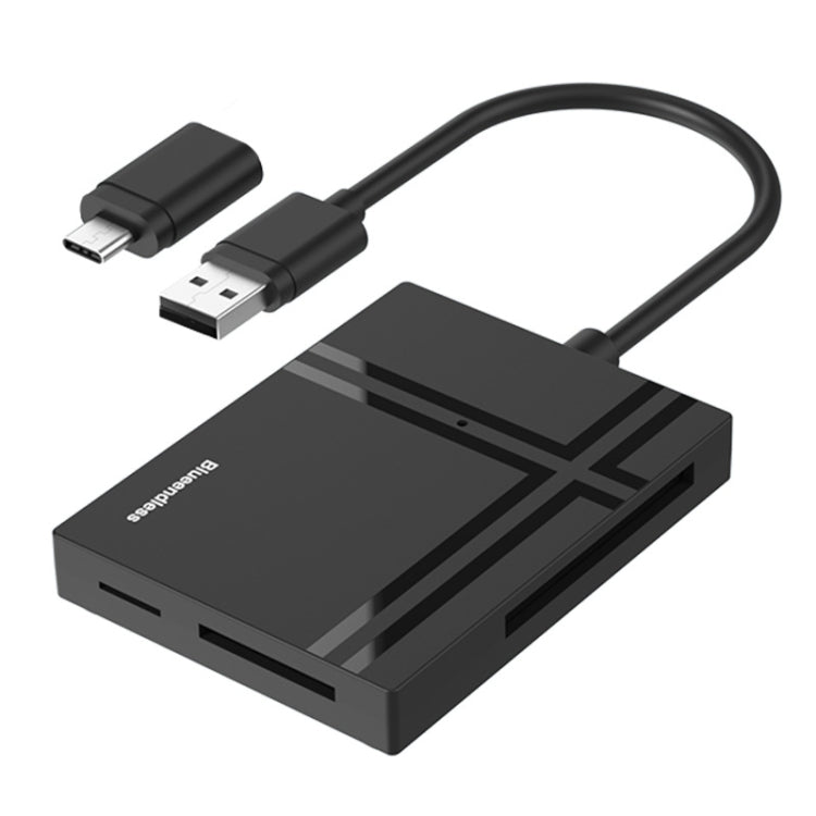 Blueendless C5U3 Type-C/USB-C 5-In-1 CF/XD/TF/SD/MS Card Reader