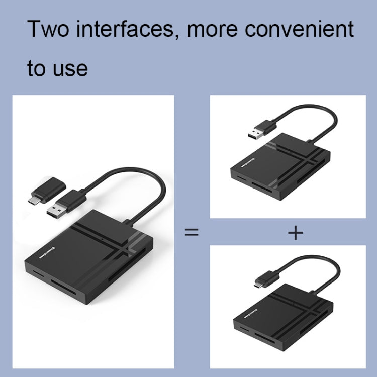 Blueendless C5U3 Type-C/USB-C 5-In-1 CF/XD/TF/SD/MS Card Reader