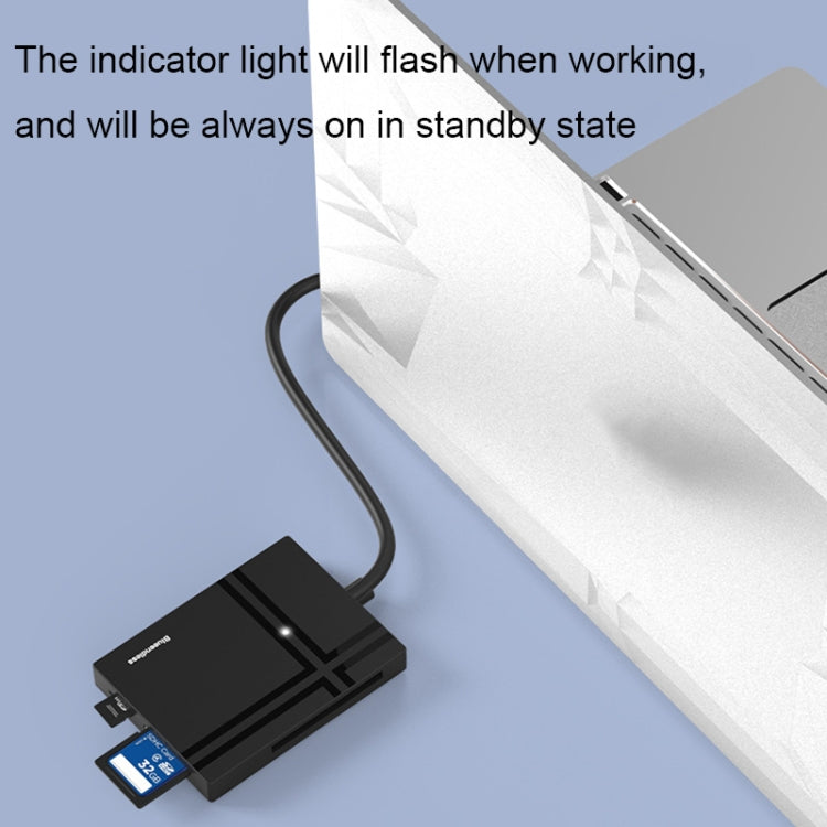 Blueendless C5U3 Type-C/USB-C 5-In-1 CF/XD/TF/SD/MS Card Reader