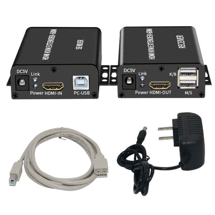 BW-HKE60A HDMI 60m KVM With USB Extender Support POE Single-End Power Supply With US Plug