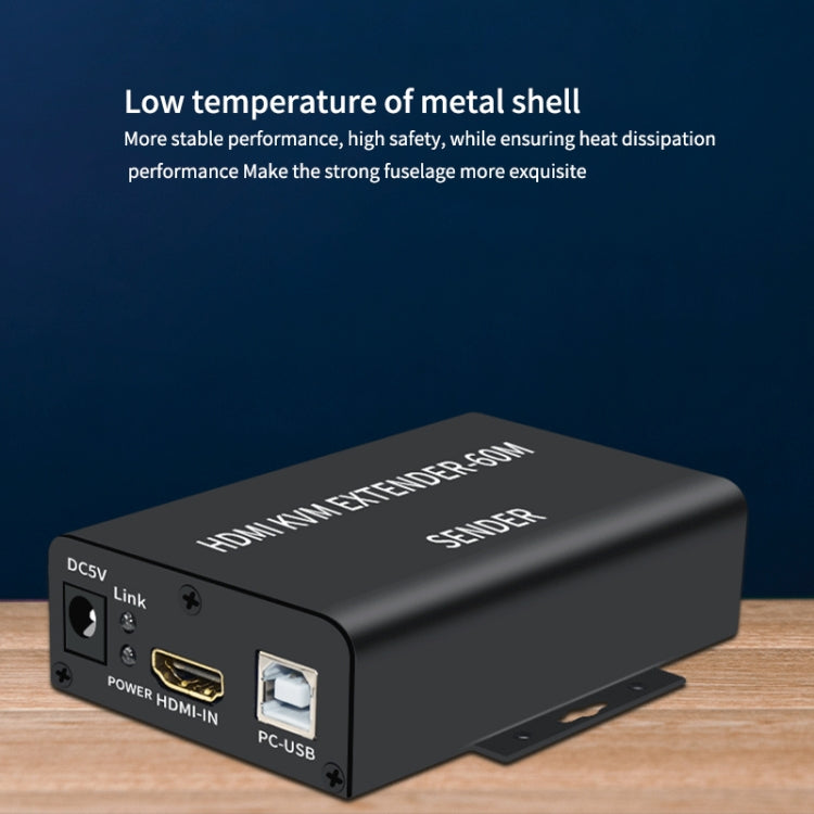 BW-HKE60A HDMI 60m KVM With USB Extender Support POE Single-End Power Supply With US Plug