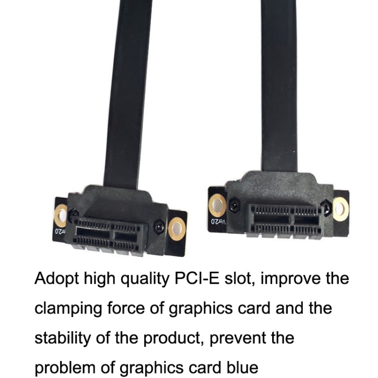 PCI-E 3.0 1X 90 Degrees Graphics Card / Wireless Network Card Extension Cable, Cable Length: