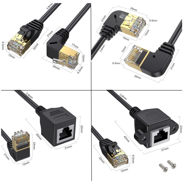 Cat 8 10G Transmission RJ45 Male To Female Computer Network Cable Extension Cable