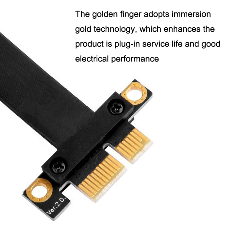 PCI-E 3.0 1X 180-degree Graphics Card Wireless Network Card Adapter Block Extension Cable, Length: