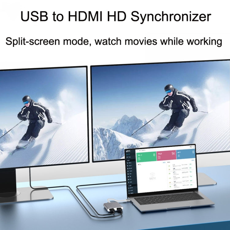 USB 3.0 To Dual HDMI High Definition Converter 4K USB Same Screen Extender