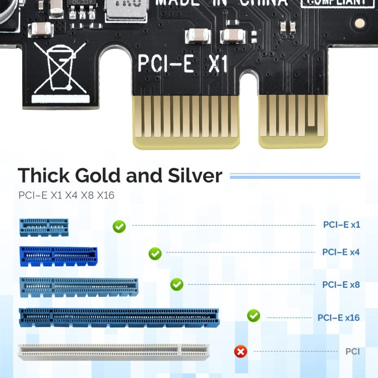 PCE7USB-R05  PCI-E To USB 3.2 GEN1 7-Port 19PIN Expansion Card Super Speed 5Gbps