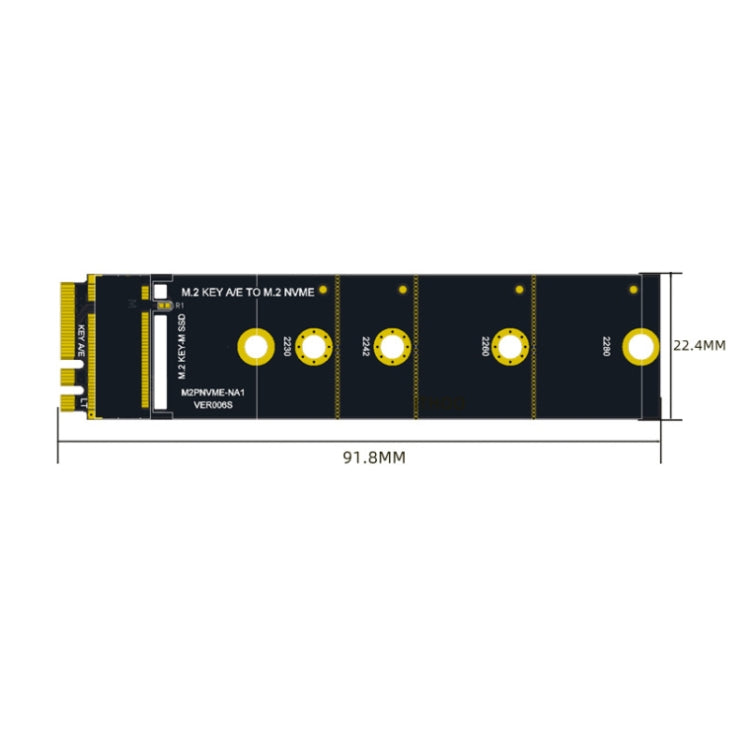 M2 KEY A/E to NVME KEY-M Adapter Expansion Card WIFI Interface