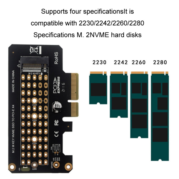 5pcs NVME Transfer Card M.2 To PCIE3.0/4.0 Full Speed X4 Expansion Card