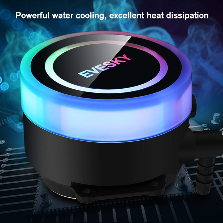 EVESKY  Water Cooler Cpu Fan RGB Fan Liquid Heatsink Integrated Radiator