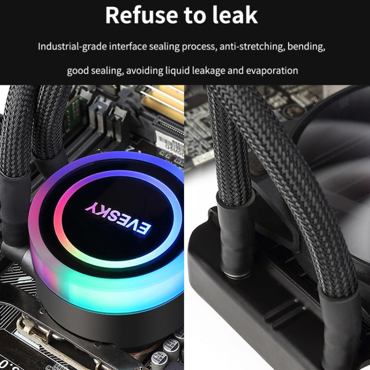 EVESKY  Water Cooler Cpu Fan RGB Fan Liquid Heatsink Integrated Radiator