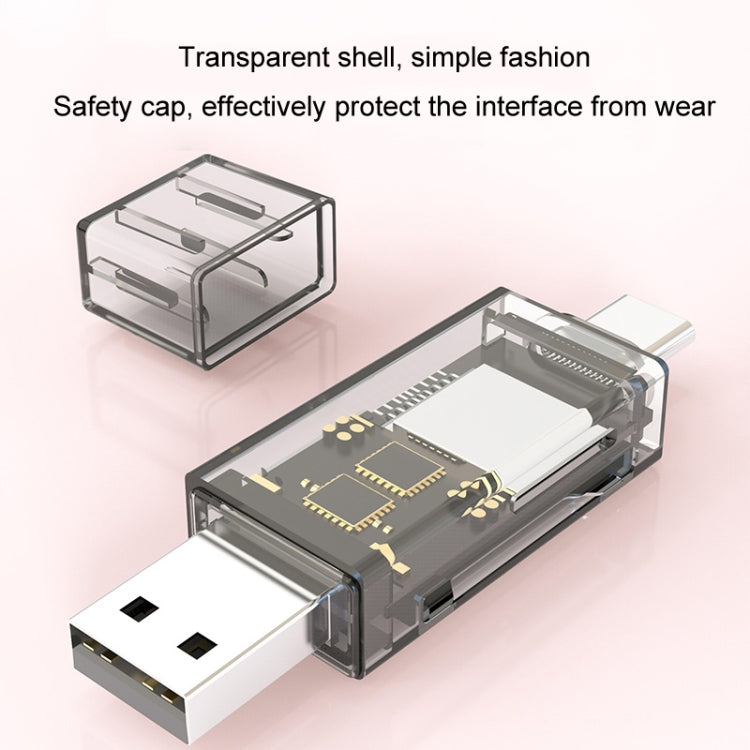 USB+TYPE-C SD/TF/OTG Computer U Disk Card Reader