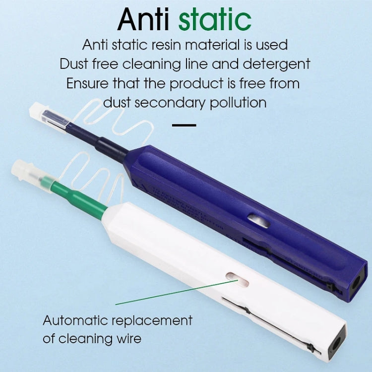 2pcs /Set Fiber Optic Cleaning Pen Endface Cleaner Fiber Optic Cleaning Tool for 1.25mm LC/Mu and 2.5mm SC/ST/FC