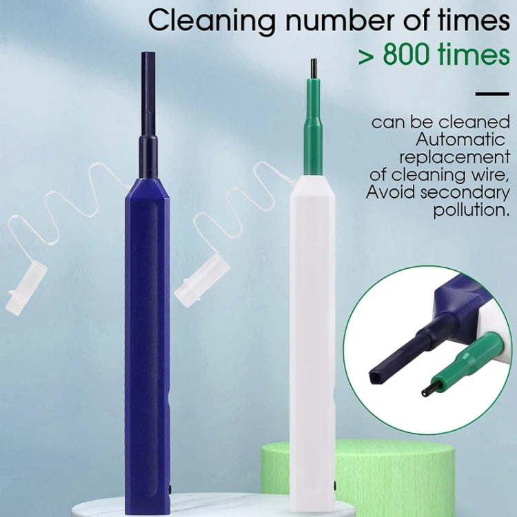 2pcs /Set Fiber Optic Cleaning Pen Endface Cleaner Fiber Optic Cleaning Tool for 1.25mm LC/Mu and 2.5mm SC/ST/FC