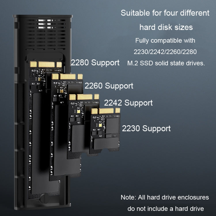 M.2 Mobile Hard Disk Case SSD External Solid Hard Drive Enclosure Box