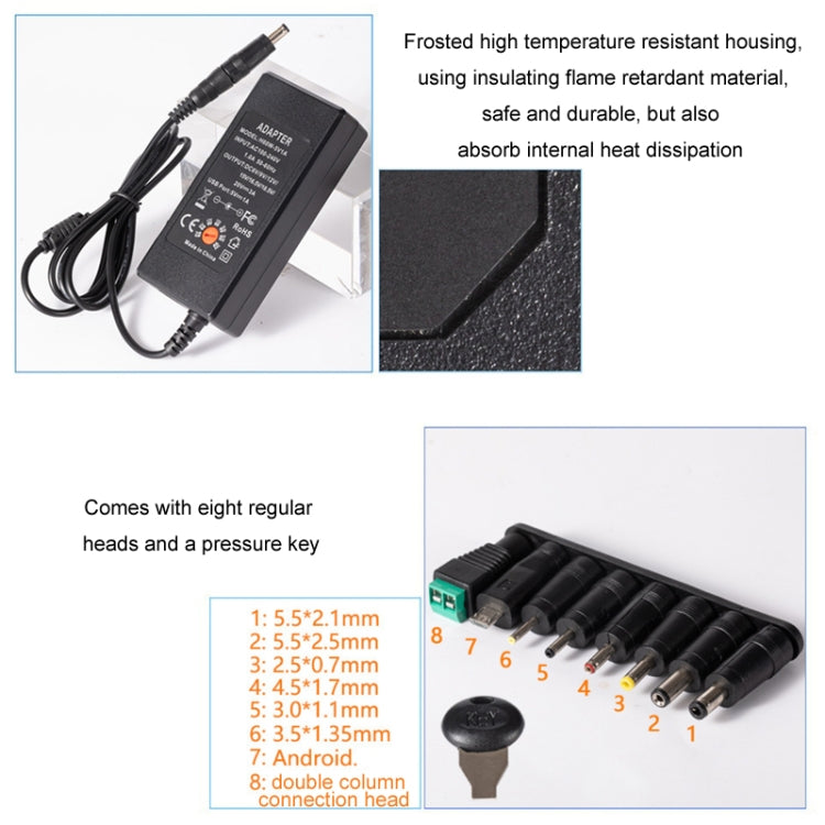 65W 6-20V Adjustable 3A DC Power Adapter Charger