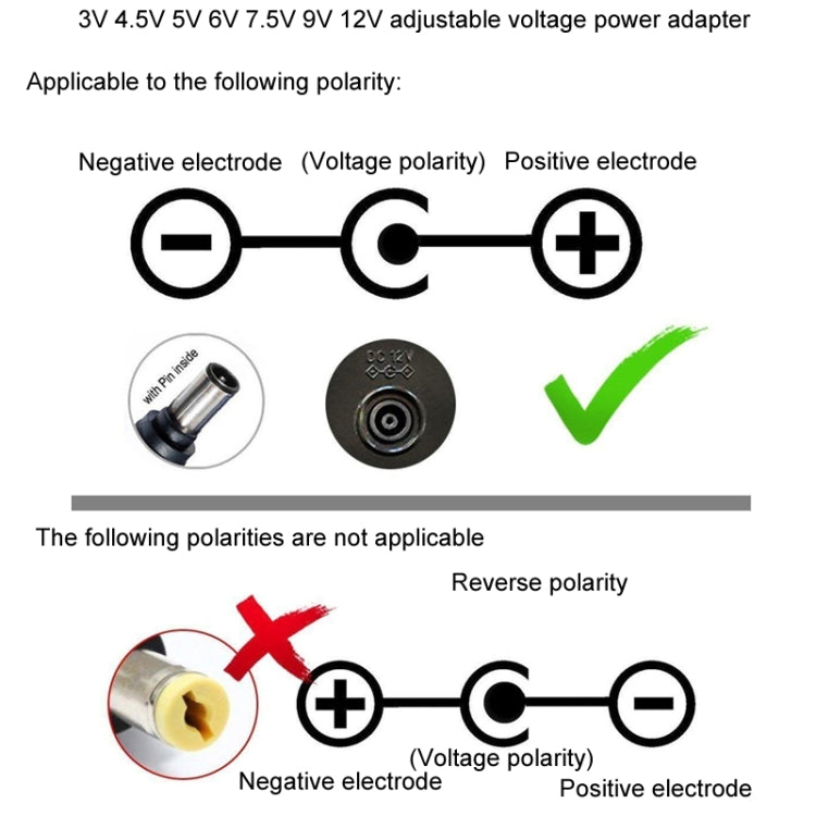 65W 6-20V Adjustable 3A DC Power Adapter Charger