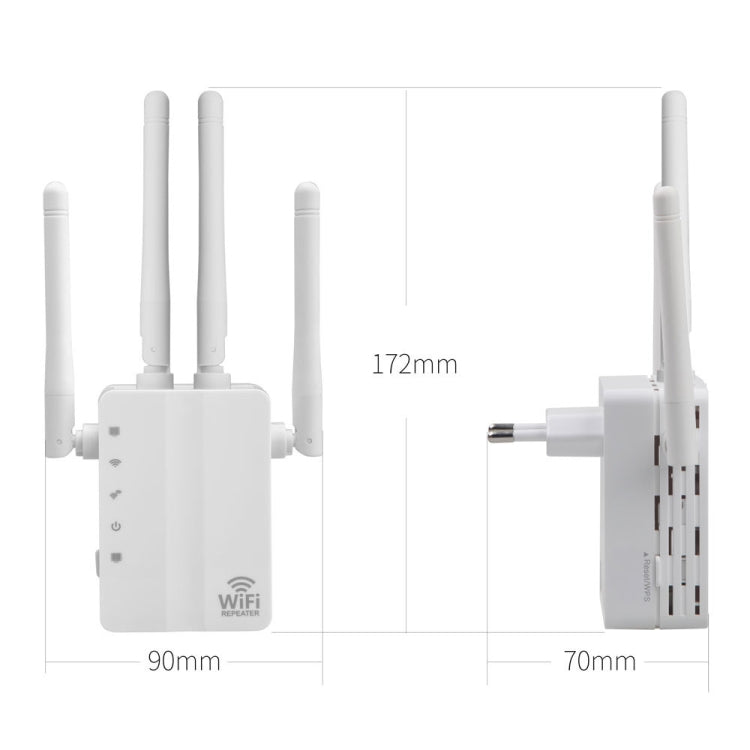 5G/2.4G 1200Mbps WiFi Range Extender WiFi Repeater With 2 Ethernet Ports