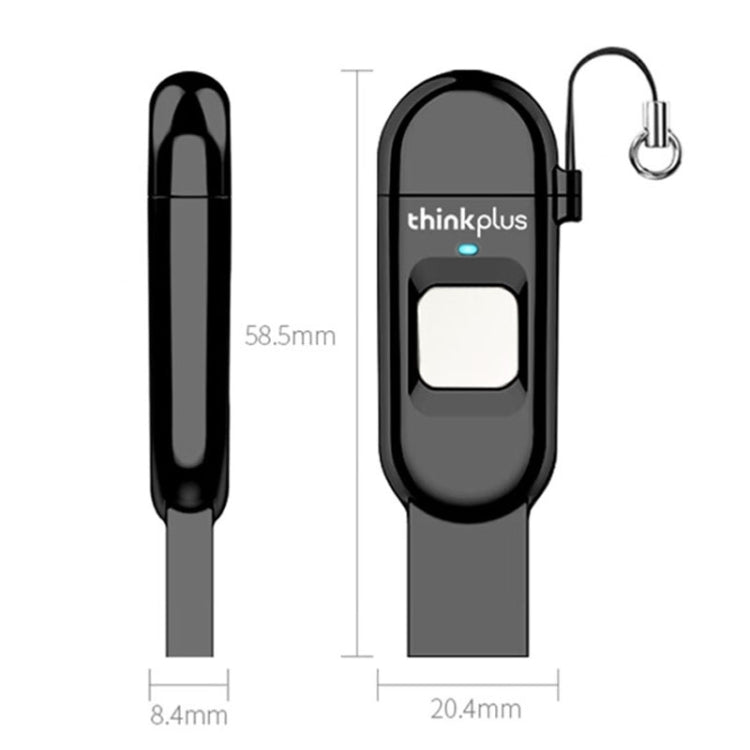 Lenovo Thinkplus TFU301 Dual Interface Type-C+USB Fingerprint Encrypted USB Flash Drive