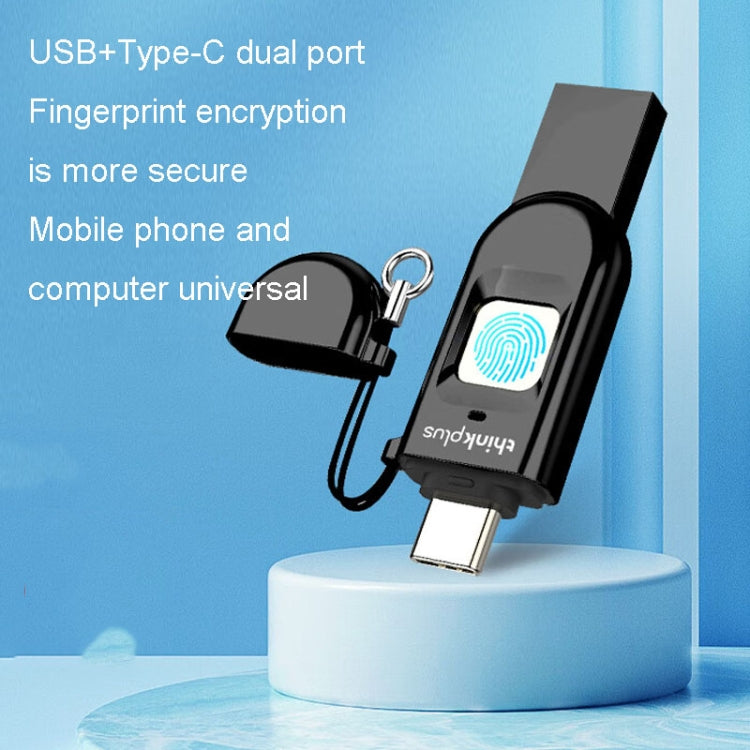 Lenovo Thinkplus TFU301 Dual Interface Type-C+USB Fingerprint Encrypted USB Flash Drive