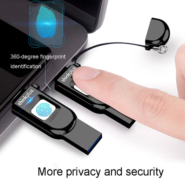 Lenovo Thinkplus TFU301 Dual Interface Type-C+USB Fingerprint Encrypted USB Flash Drive