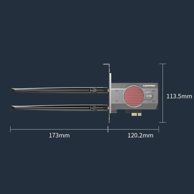 COMFAST BE200MAX 8774Mbps WiFi7 Network Card Bluetooth 5.4 Tri-Band PCIE WiFi Receiver
