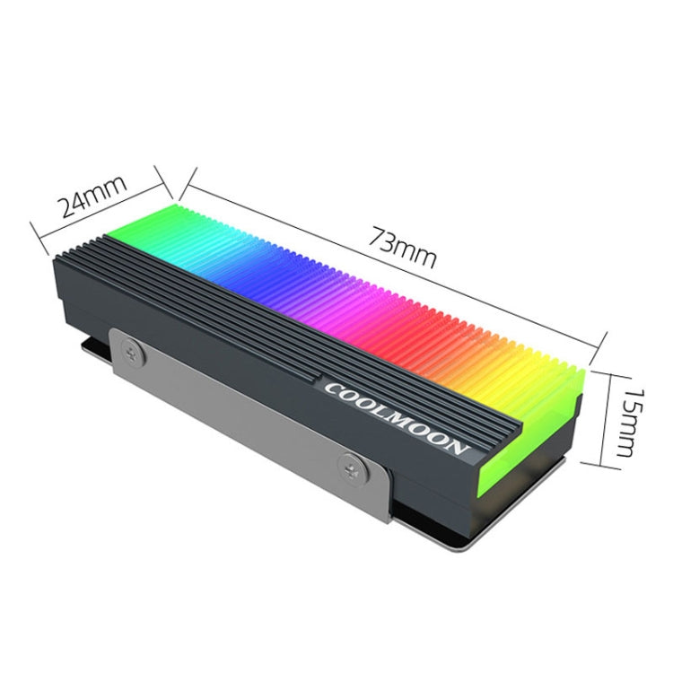 COOLMOON CM-M2A M.2 2280 Solid State Drive Cooler 5V ARGB Hard Drive Heatsink