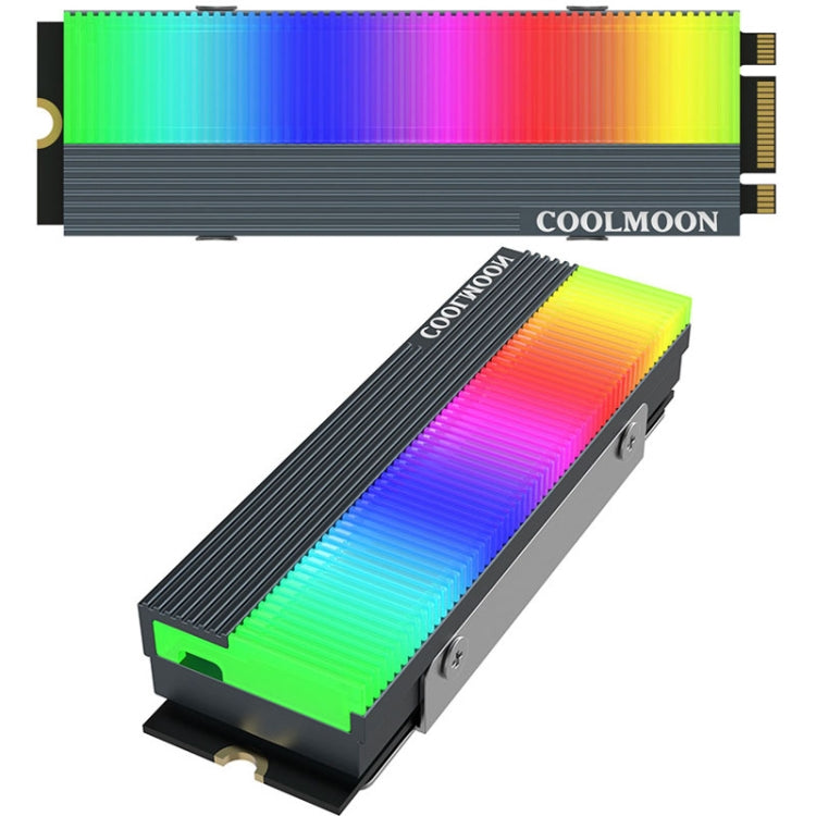 COOLMOON CM-M2A M.2 2280 Solid State Drive Cooler 5V ARGB Hard Drive Heatsink